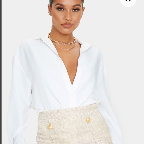 COPY - Stone Tweed Button Detail Mini Skirt womens skirt size 6 pretty little t… - Picture 4 of 7